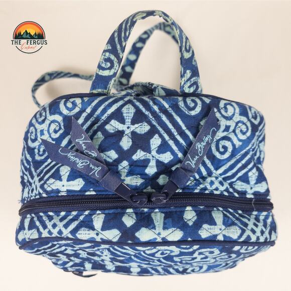 VERA BRADLEY Campus Tech Backpack College Work Purse CUBAN TILES Blue main image 11